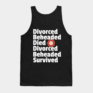 Divorced Beheaded Died Fate of the Wives of Henry VIII - Tudor British Monarchy Six Wives Tank Top